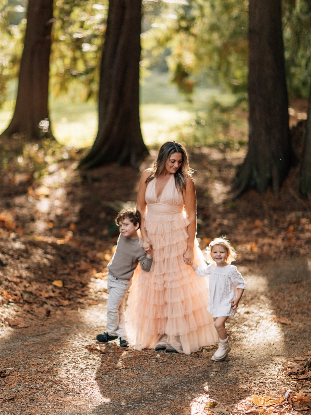 Vici Peach Tulle Halter Dress